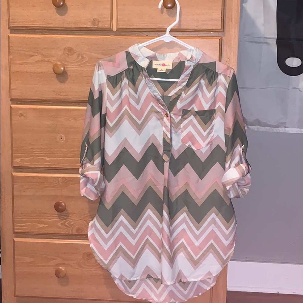 Chevron pattern blouse